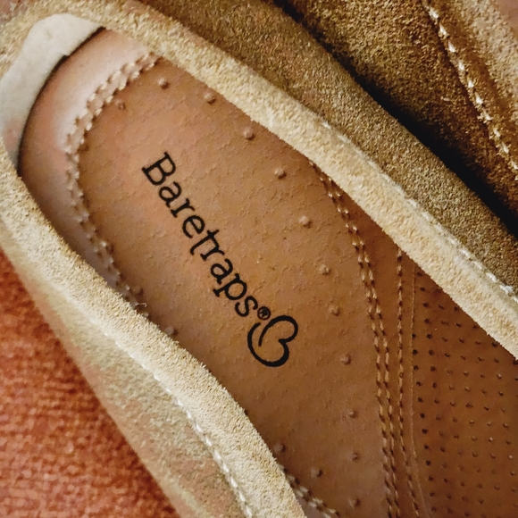 BareTraps Otella  Chestnut Floral Embroidered Suede Moccasin Size 9W - Picture 3 of 8
